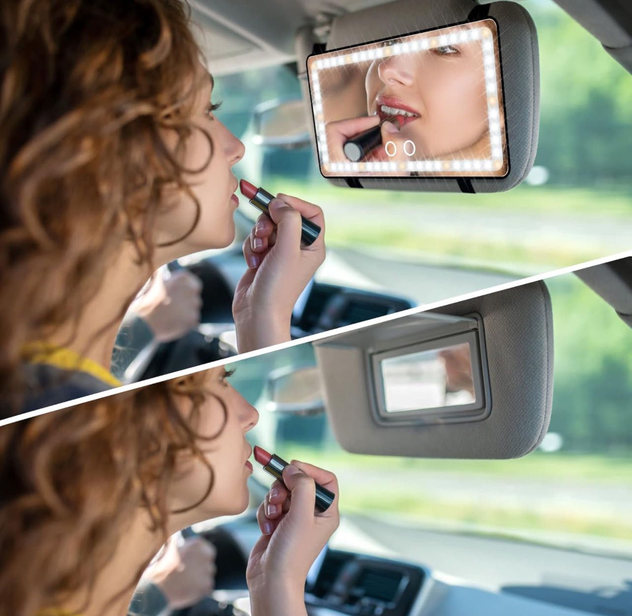 Espejo para carro con luz led